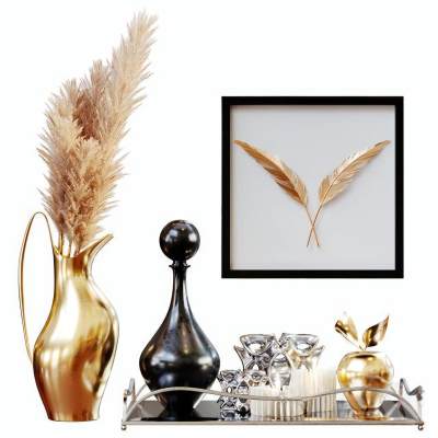 现代干花 花瓶 装饰摆件-1